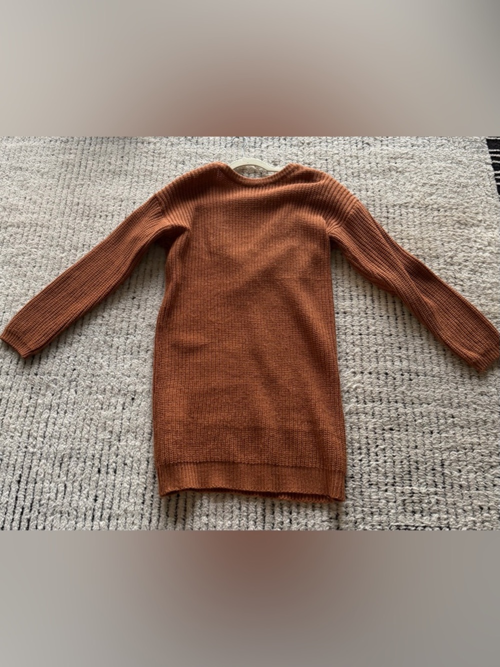 Lulu's Burnt Orange Ribbed Knit Sweater